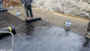 3屋頂地坪熱熔式砂面橡化瀝青厚度4mm防水毯施工中2