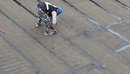 4屋頂地坪熱熔式砂面橡化瀝青厚度4mm防水毯搭接封口膠2